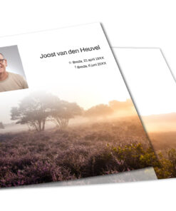 Fotokaart met paarse heide