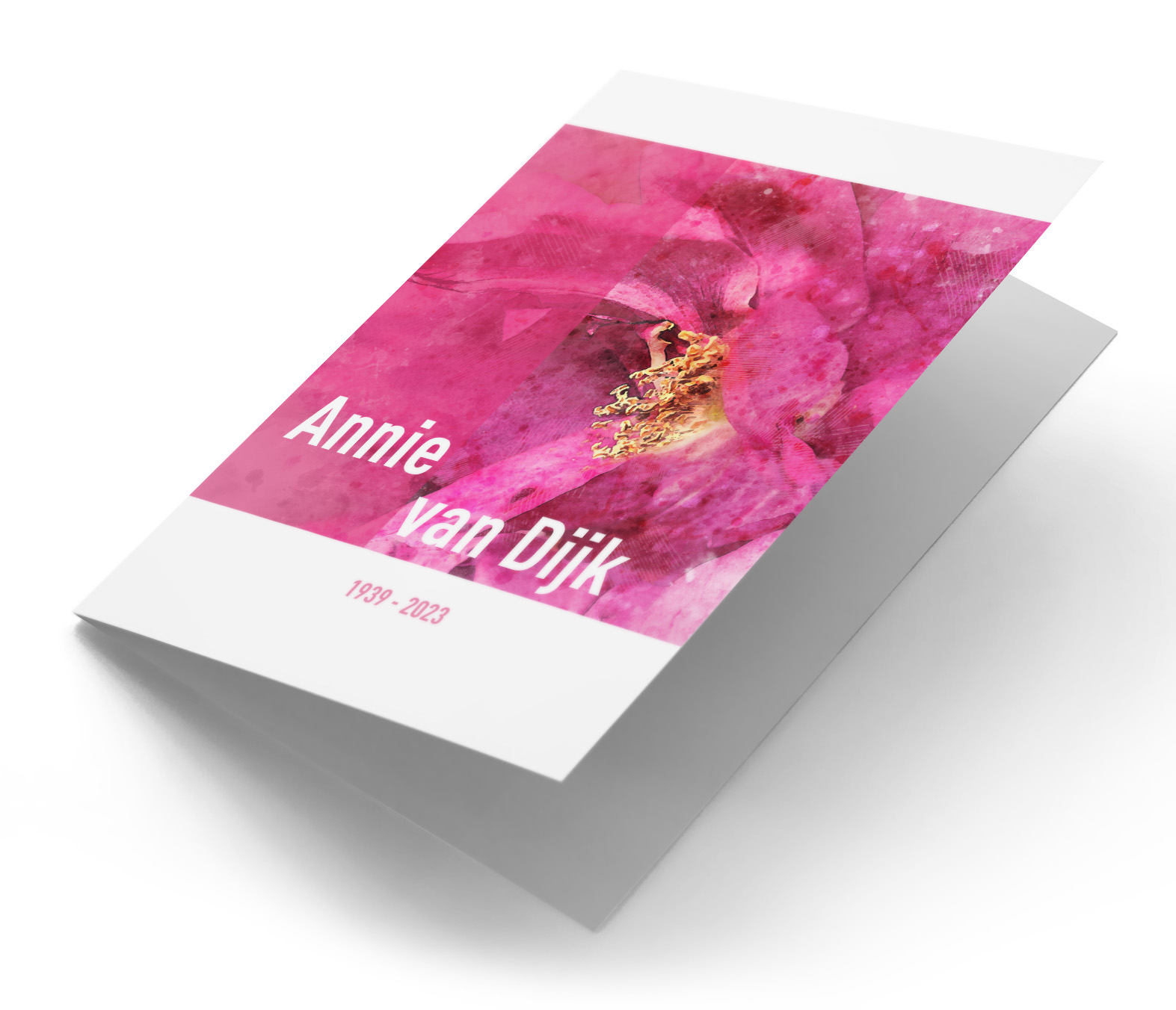Aquarel bloem roze
