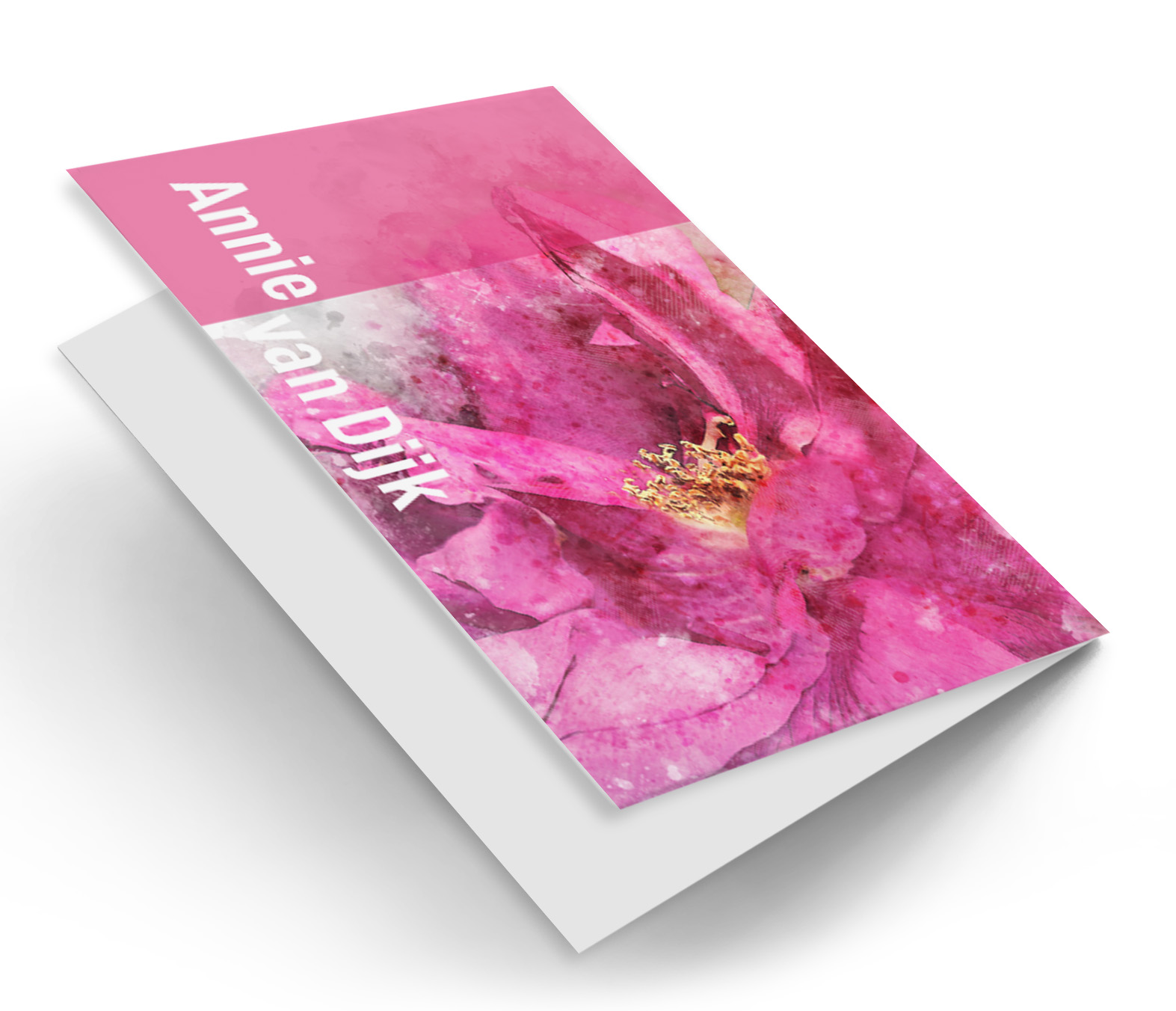 Aquarel bloem roze