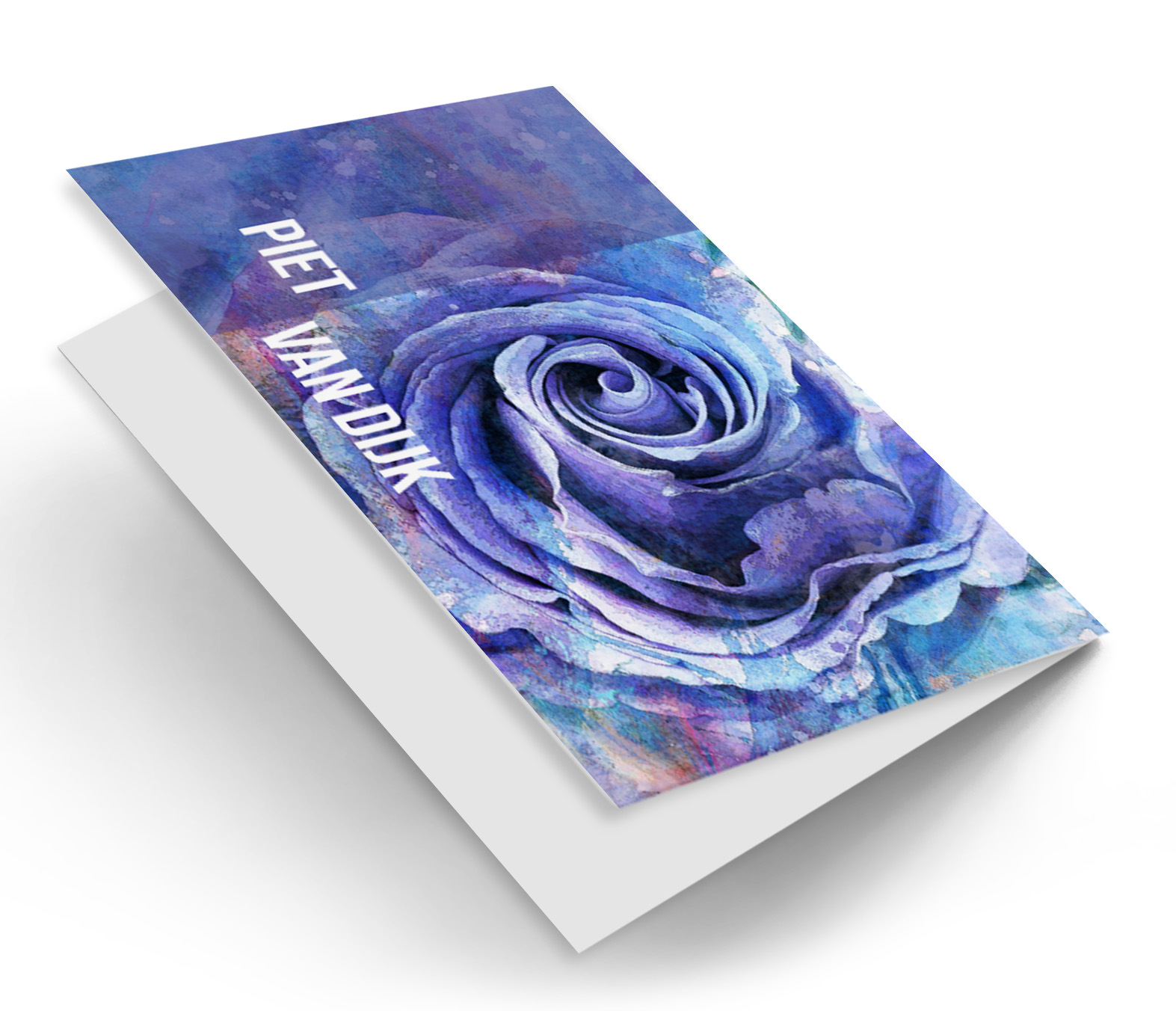 Aquarel bloem blauw