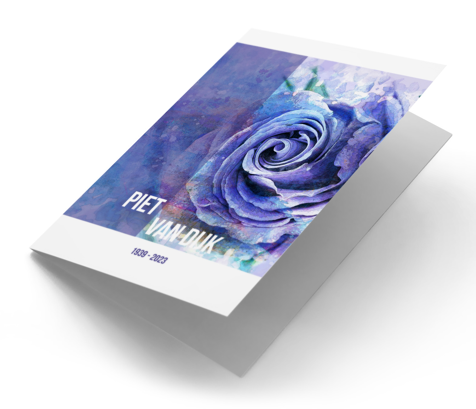 Aquarel bloem blauw