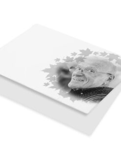 Fotokaart zwart wit met bladeren
