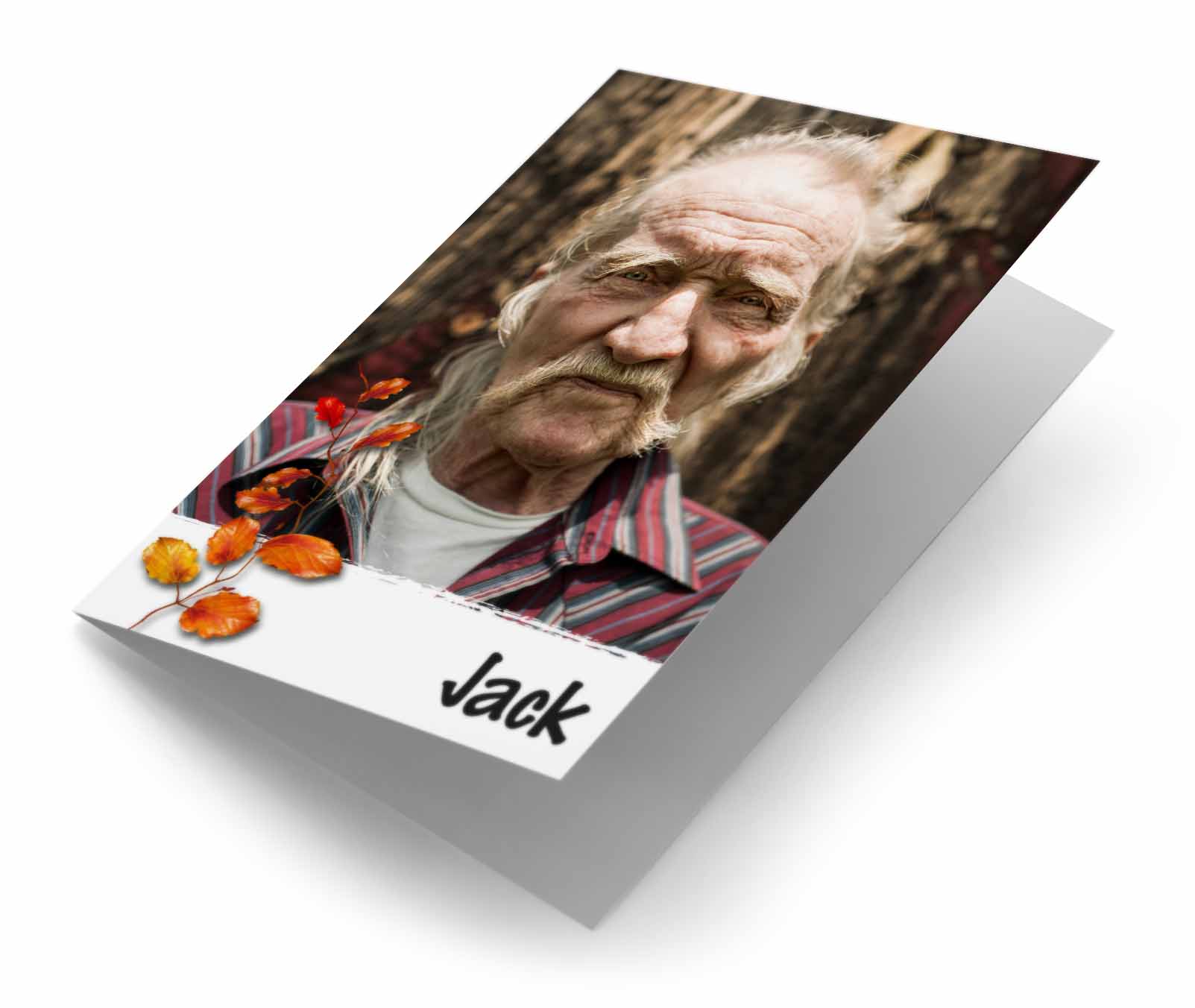 Fotokaart met herfsttak