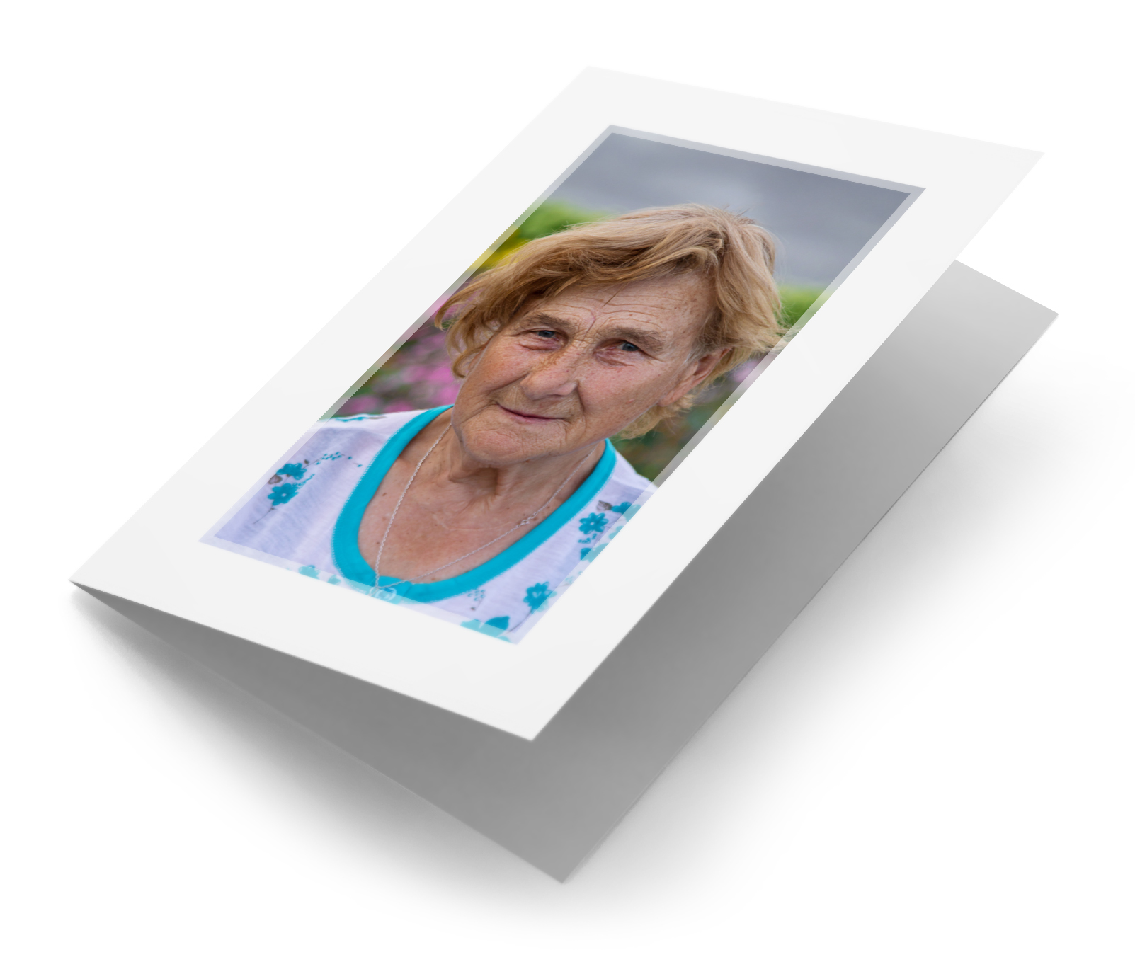 Fotokaart met transparant kader