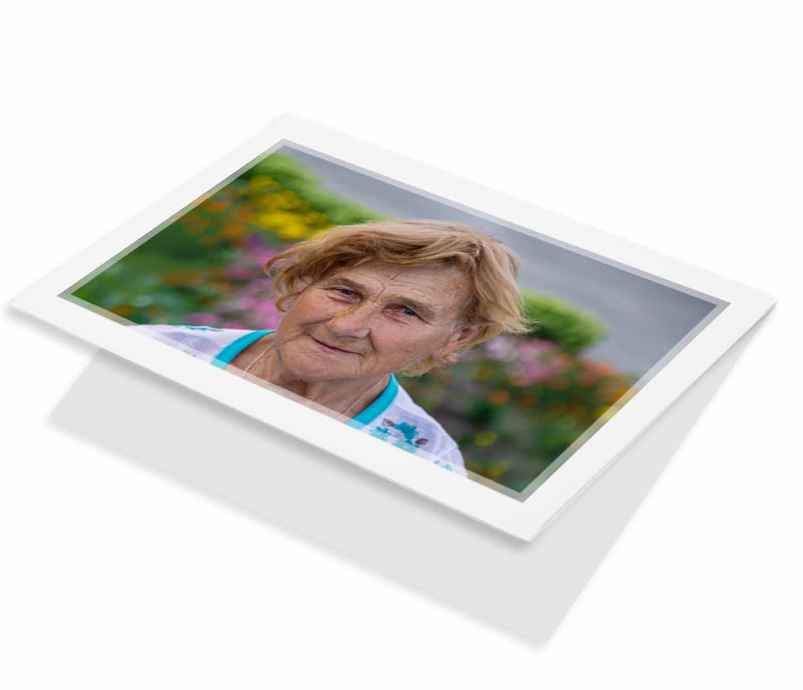 Fotokaart met transparant kader