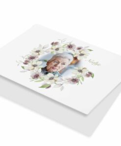 Fotokaart met bloemenkrans