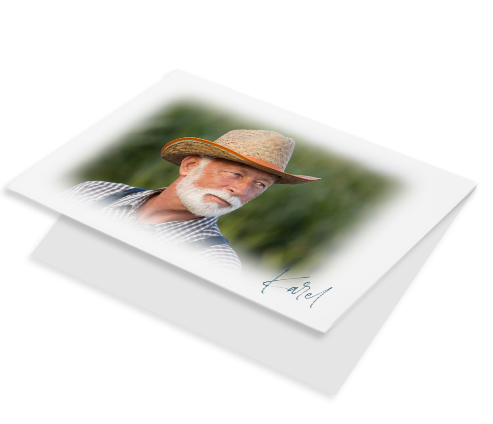 Fotokaart met doezelrand