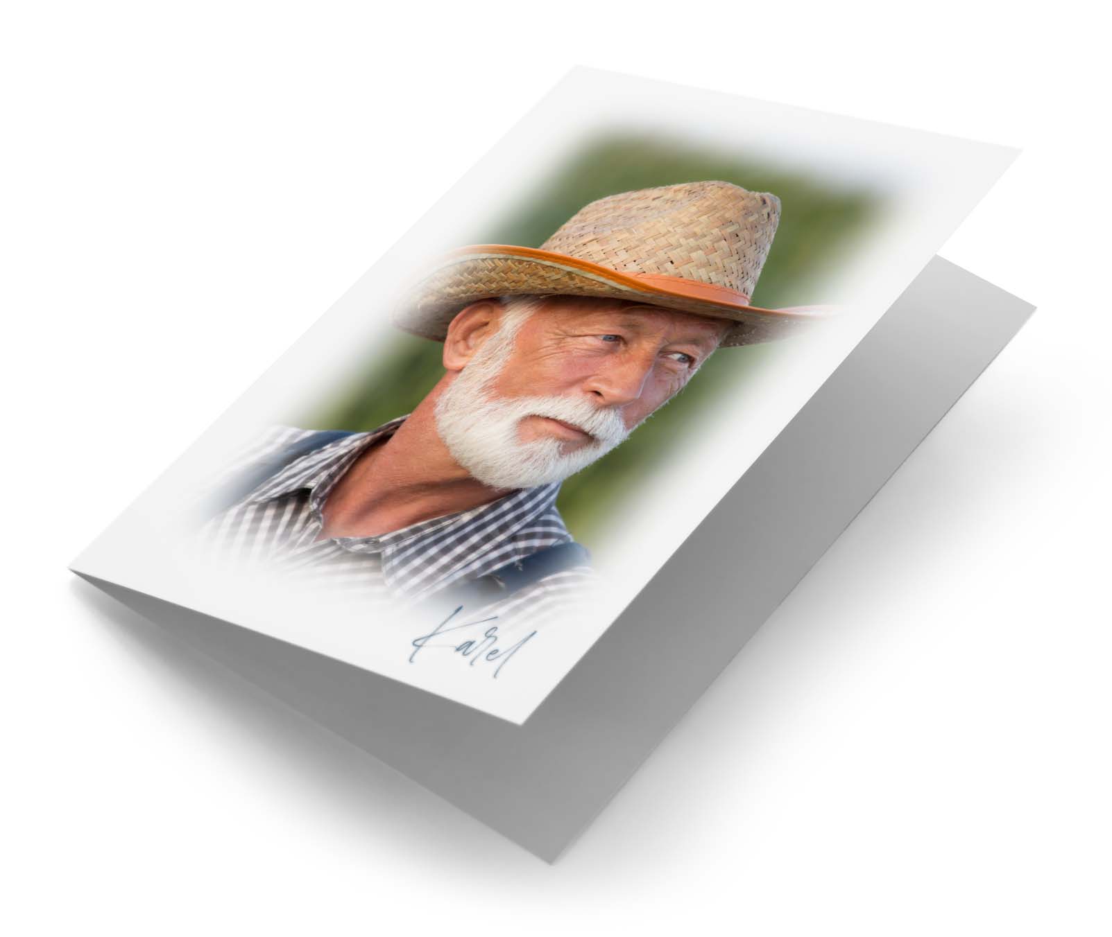 Fotokaart met doezelrand