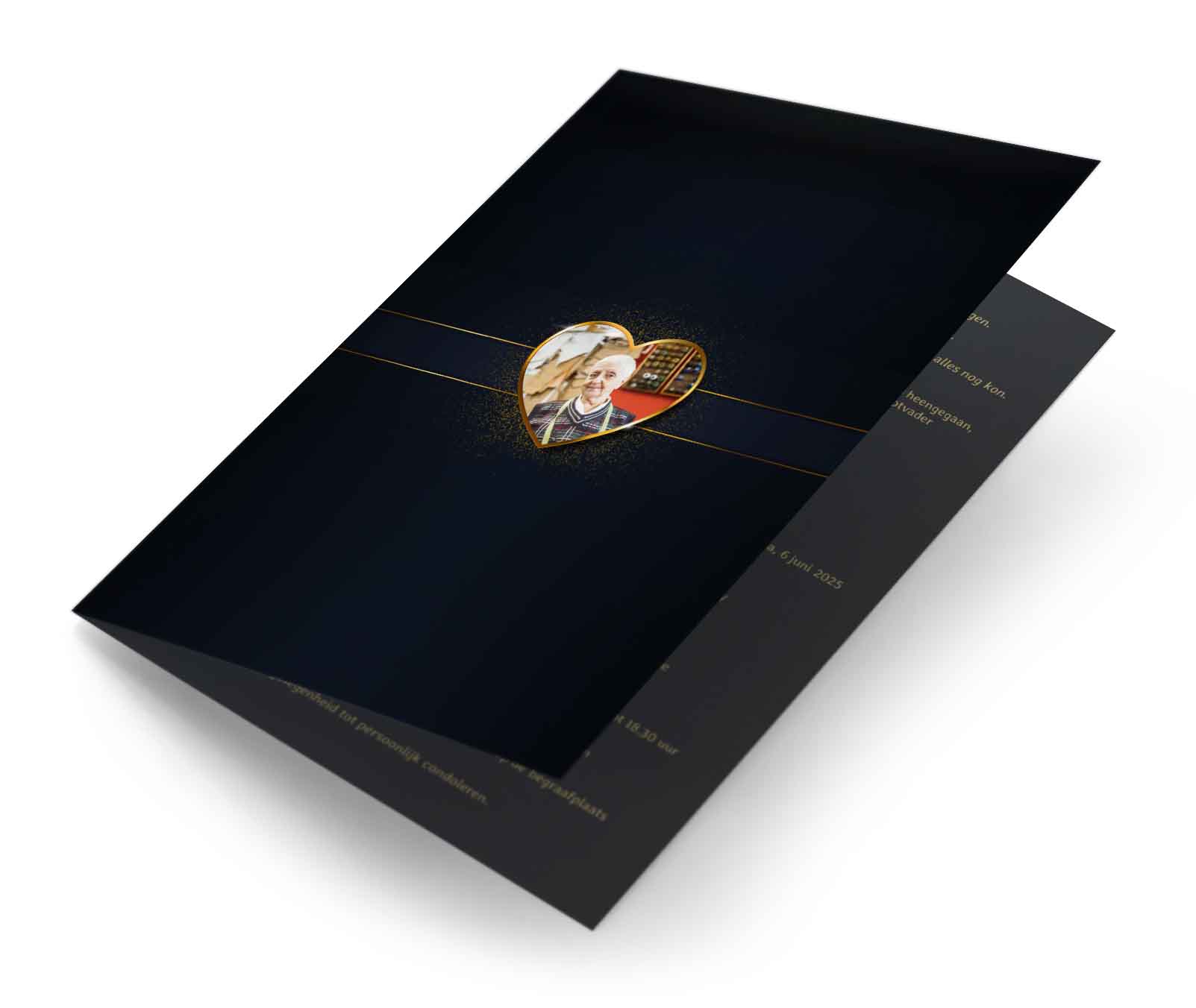 Fotokaart gouden hart