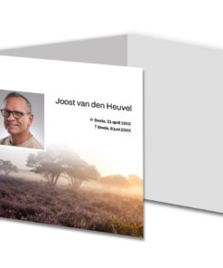 Fotokaart met paarse heide
