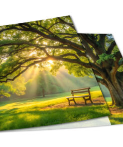 Park met zonnestralen