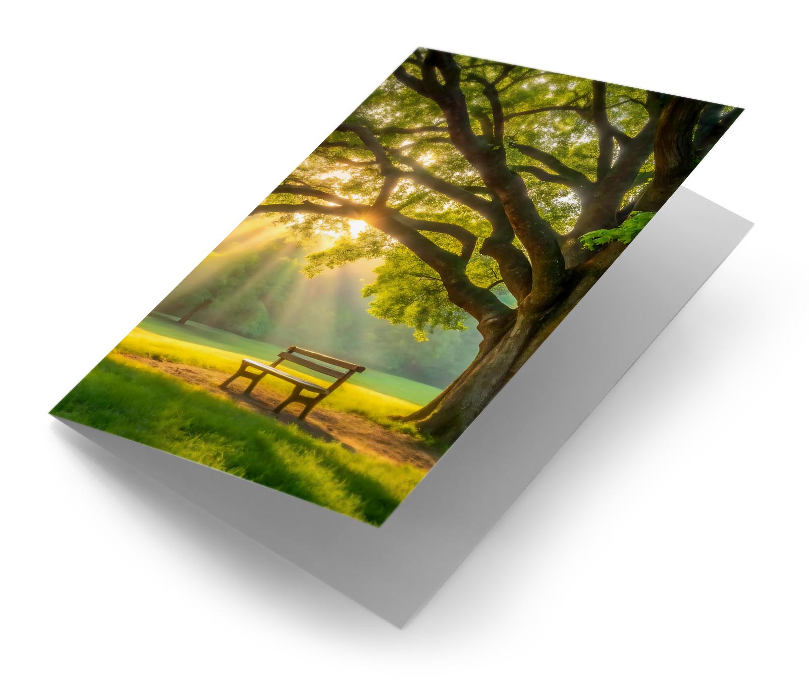 Park met zonnestralen
