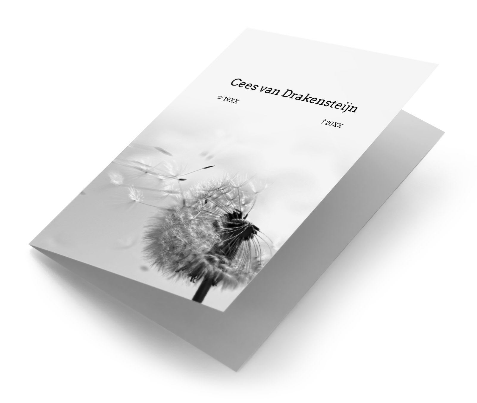 Paardenbloem zwart wit