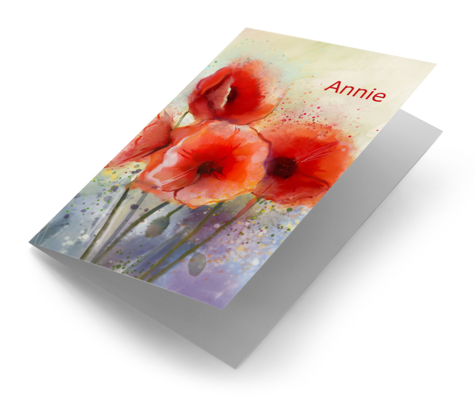 Aquarel rode papaver
