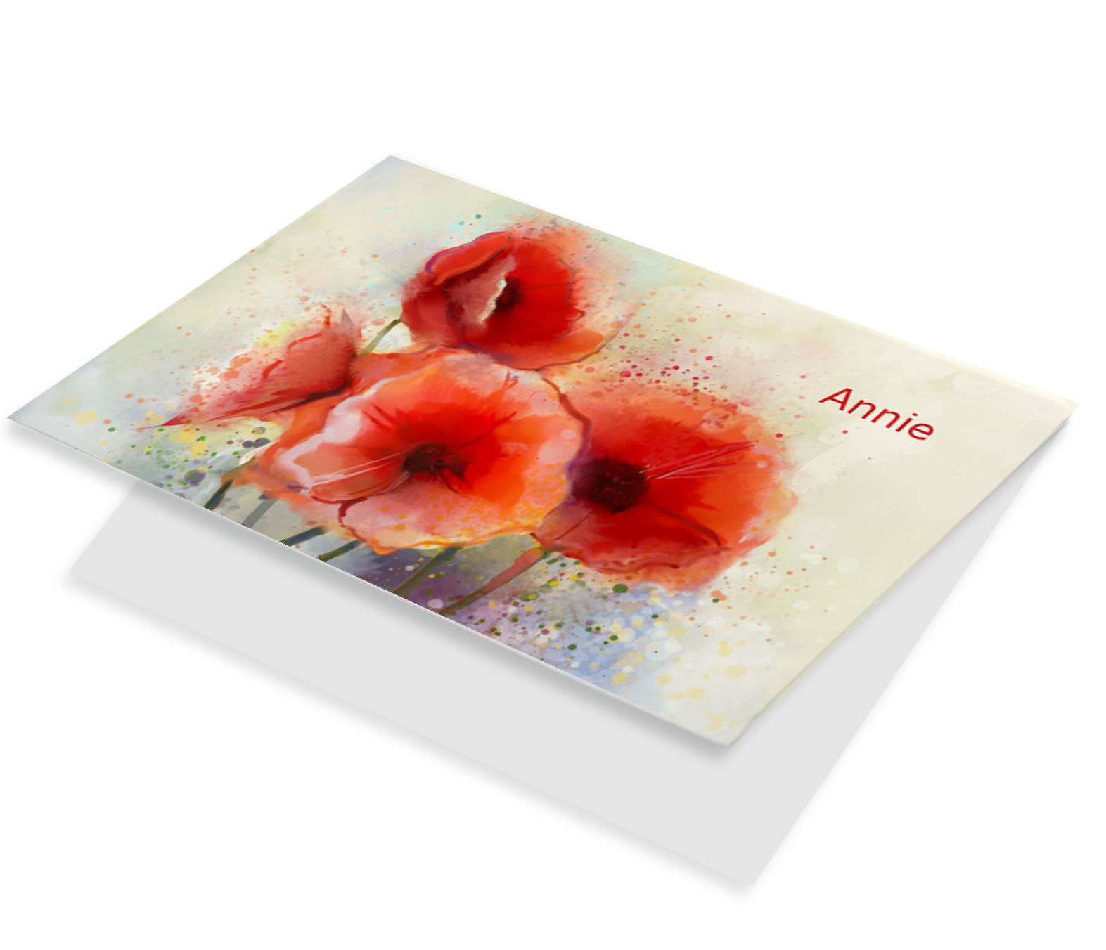 Aquarel rode papaver