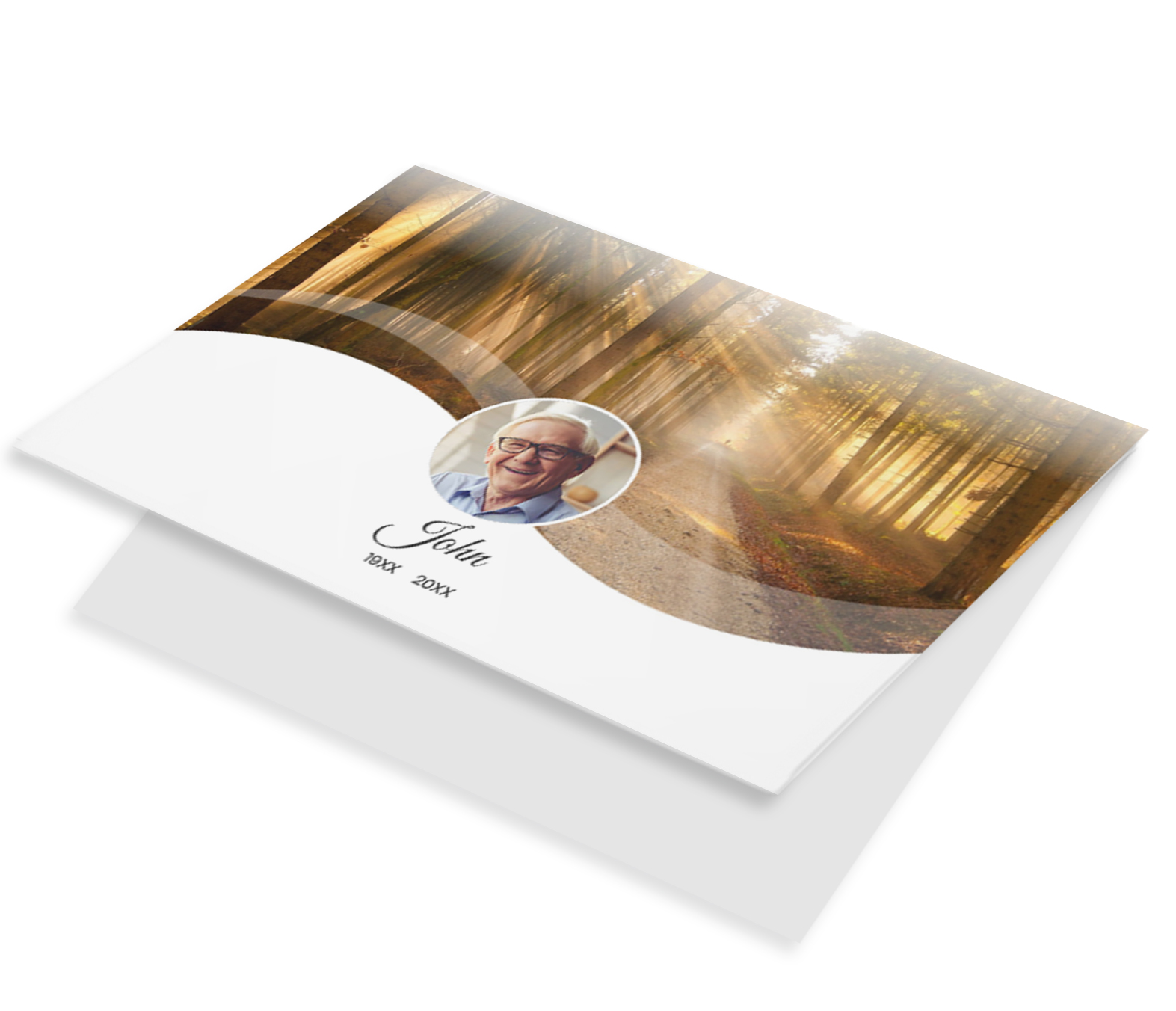 Fotokaart bos met golf